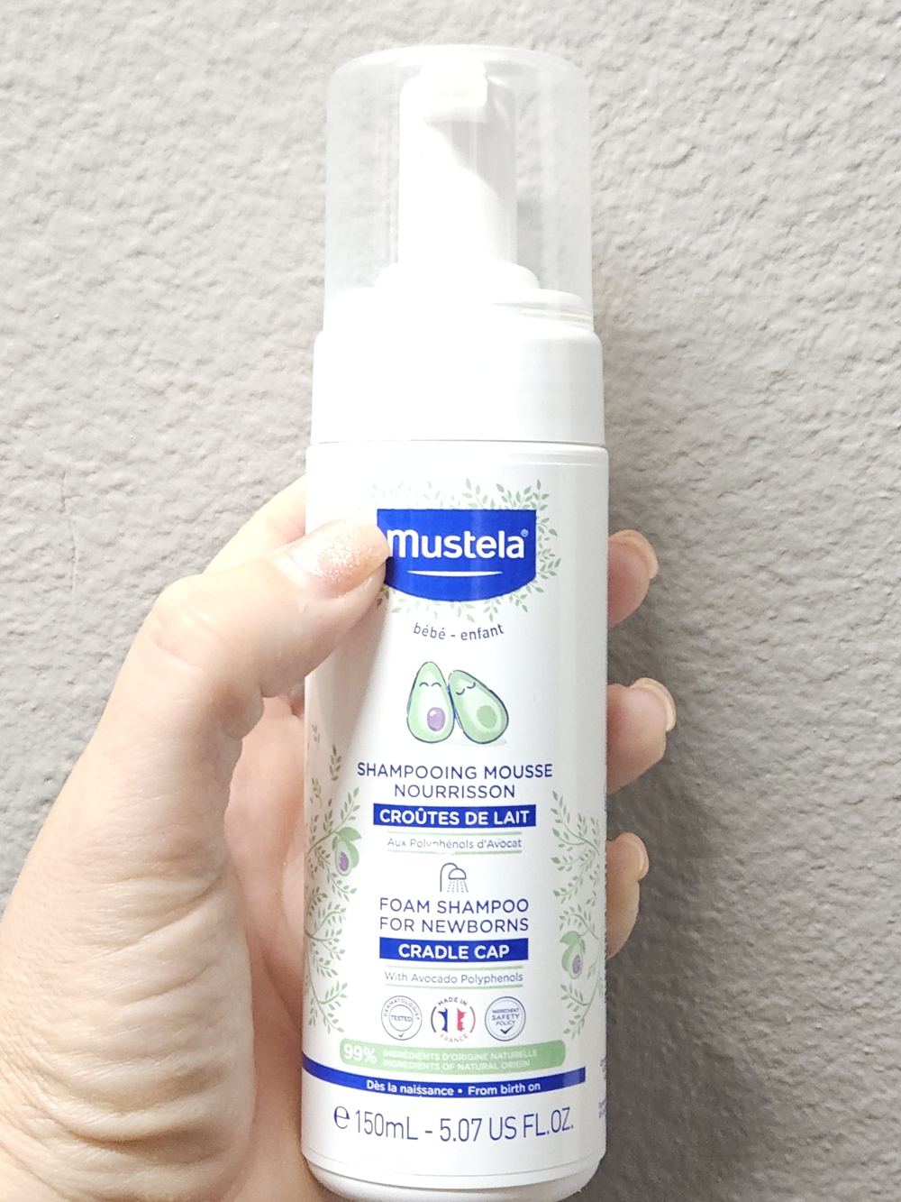 🌞Mustela White Foam Shampoo for Newborns - Cradle Cap Relief